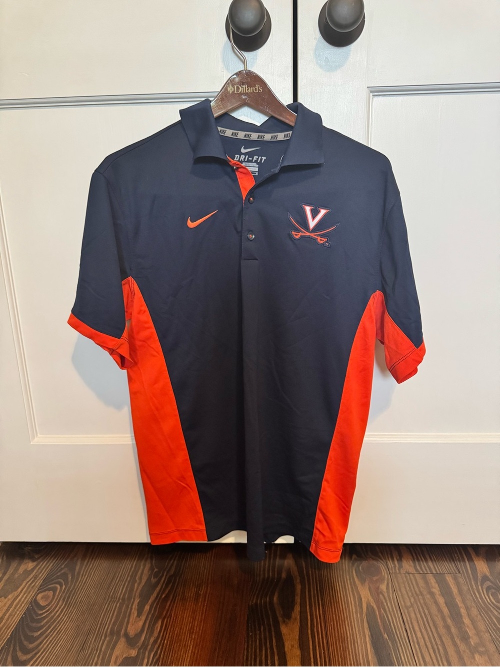 Nike Dri-FIT Virginia Cavaliers Navy & Orange Polo Shirt
